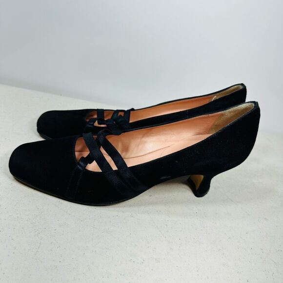 Anyi Lu Italy Real Suede Leather Heels Size US 9 Euro 39.5 - Picture 4 of 7